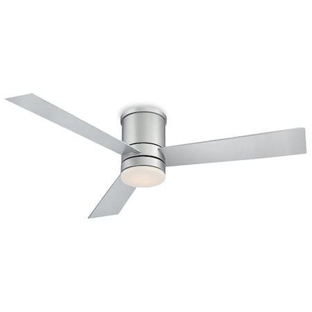 Axis 3-Blade Smart Flush Mount Ceiling Fan 52in Titanium With 3000K LED Light Kit And Remote Control